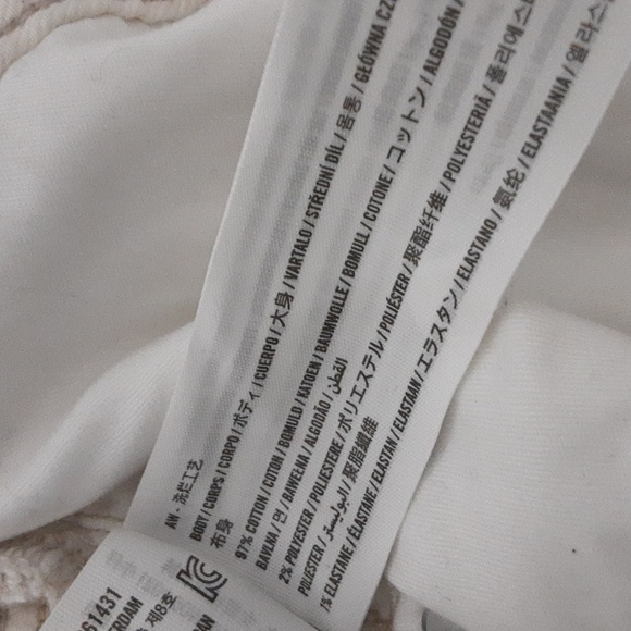 Abercrombie and Fitch jean women off-white mom high rise curve 22S casual Y2k - Picture 7 of 9